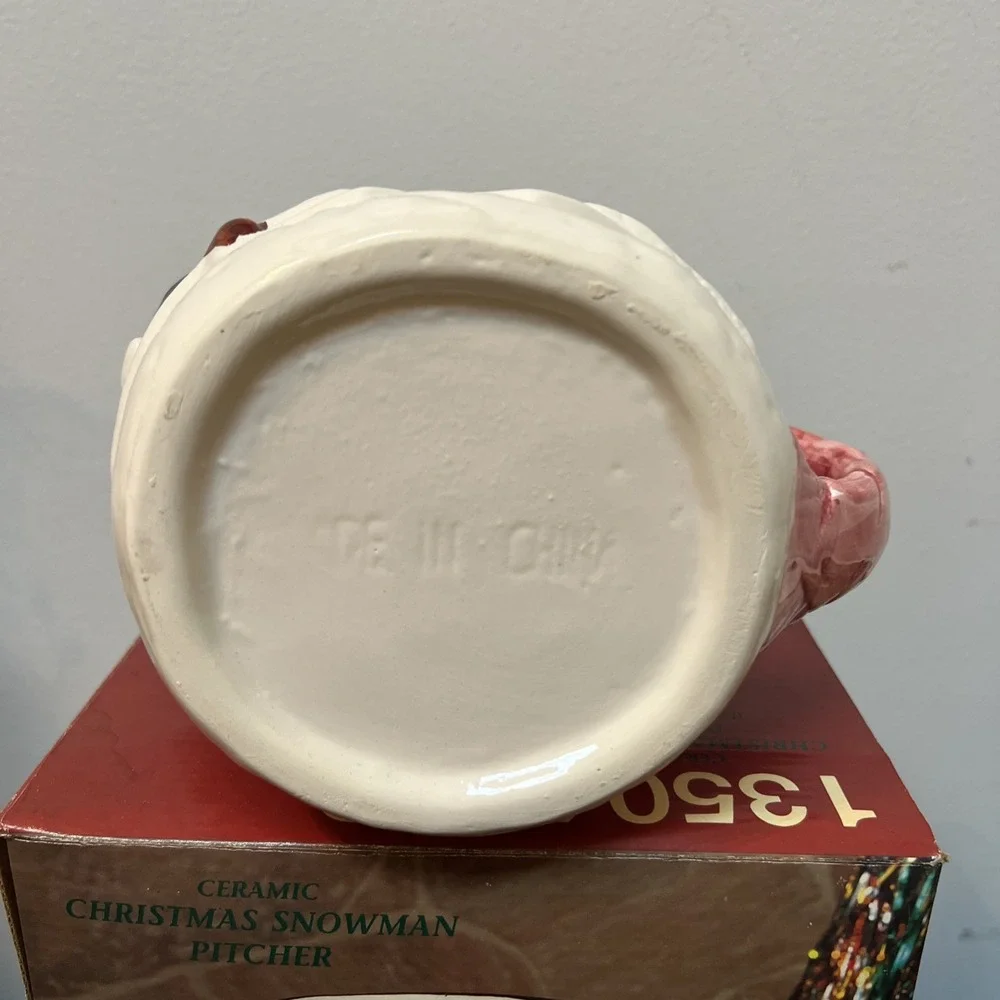 Vintage Snowman Teapot by‎ HomeTrends 1.5 qt Hand Painted Christmas Decor